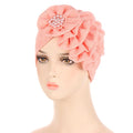 New Four Seasons Multicolor Flowers With Gold Scattering and Wrinkling Long Stripe Single Side Decal Fashion Headband Hat