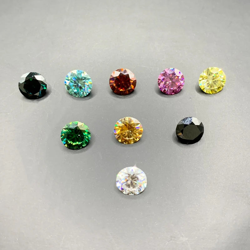 Round Colored Moissanite Diamonds D Color Loose Lab Created Moissanite 5mm 6.5mm Moissanite for Jewelry Making