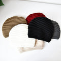 Factory Winter Knitted Hats for Women Warm Baggy Beanie Hat With Fur Pompom Skull Ski Hat Wholesale