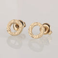 Dainty Geometric Simple Circle Shape Women Statement Small 14k  Gold Stud Earrings Stainless Steel Jewelry