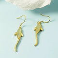 Green Color Imitation Hetian Jade Dolphin Earrings for Women Dolphin Ear Drop Earring Retro Art Ear Jewelry
