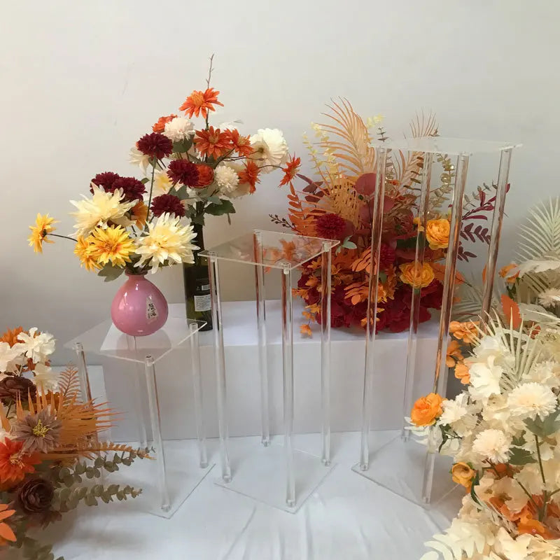 S0255 Wedding Decoration Acrylic Stands Floral Artificial Silk Flower Ball Table Stand Aisle Flowerball Centerpiece Stand