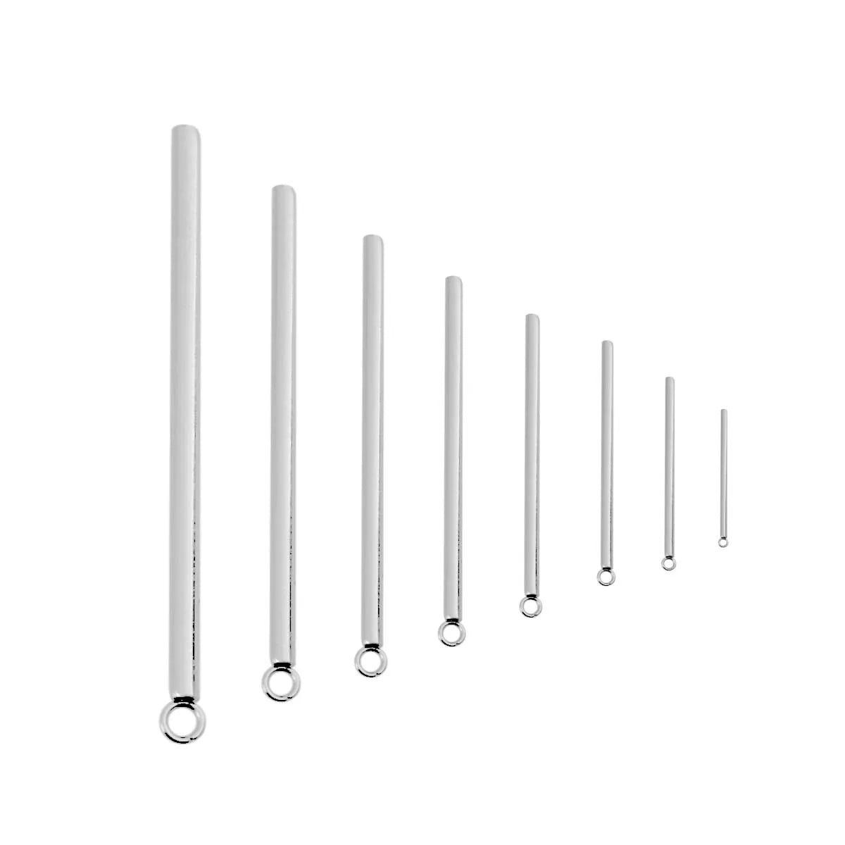 Single Hole Long Bar Drop Earrings 2mm Pure Stainless Steel Fashion Jewelry Making Accessories.Connector Bar for Jewelry