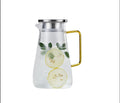 Custom Made Promotion Gift Borosilicate Transparent Cold Water Glass Jug With Handle and Lid
