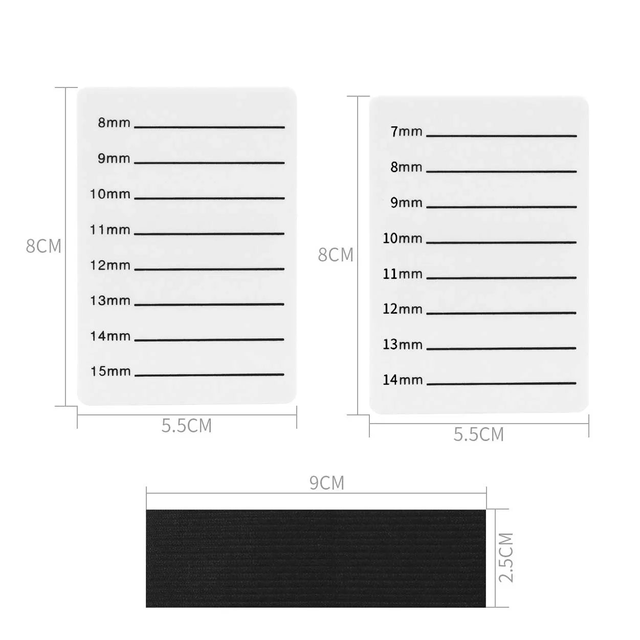 Portable Eyelash Extension Tool Set Acrylic Lash Pallet Holder With Black Hand Strap