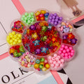 Customized Plastic String Beads Toys for Kids DIY Pearl Jewelry Bracelet Necklaces Making Kit Girls Ring Jewelry Beads Toys