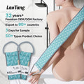 Double Side Scrubbing Strap Shower Viscose Back Scrubber Handle Body Washer Exfoliating Soft Scrubbing Pad for Shower