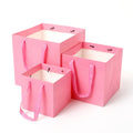 30*30*30 cm Square Bottom Card Paper Thickened Baking Packaging Gift Flower Paper Bag with Ribbon Handle