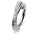 G23 Titanium Nose Rings Hypoallergenic CZ Conch Hoop Earrings Hinged Segment Septum Lip Helix Cartilage Nose Piercing Jewelry