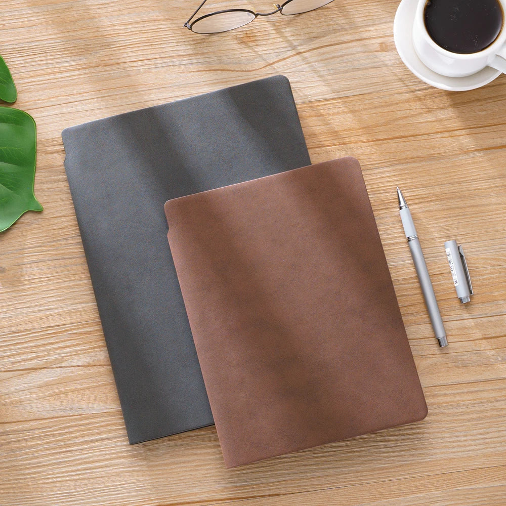 Lined Customizable Personalized Waterproof Leather Notebook JournalBusiness B5 A6 A5 Custom PU Softcover Executive Diary
