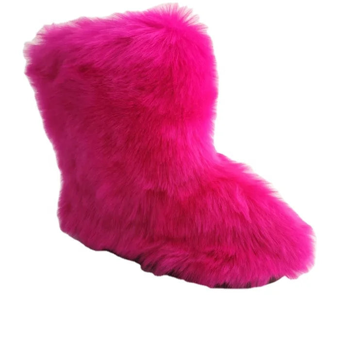 America Chinese Cheap Winter Snow Boots Faux Fur Boots for Women