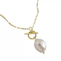 New arrival mother of pearl jewelry gold plating collar perlas natural freshwater pearl necklace