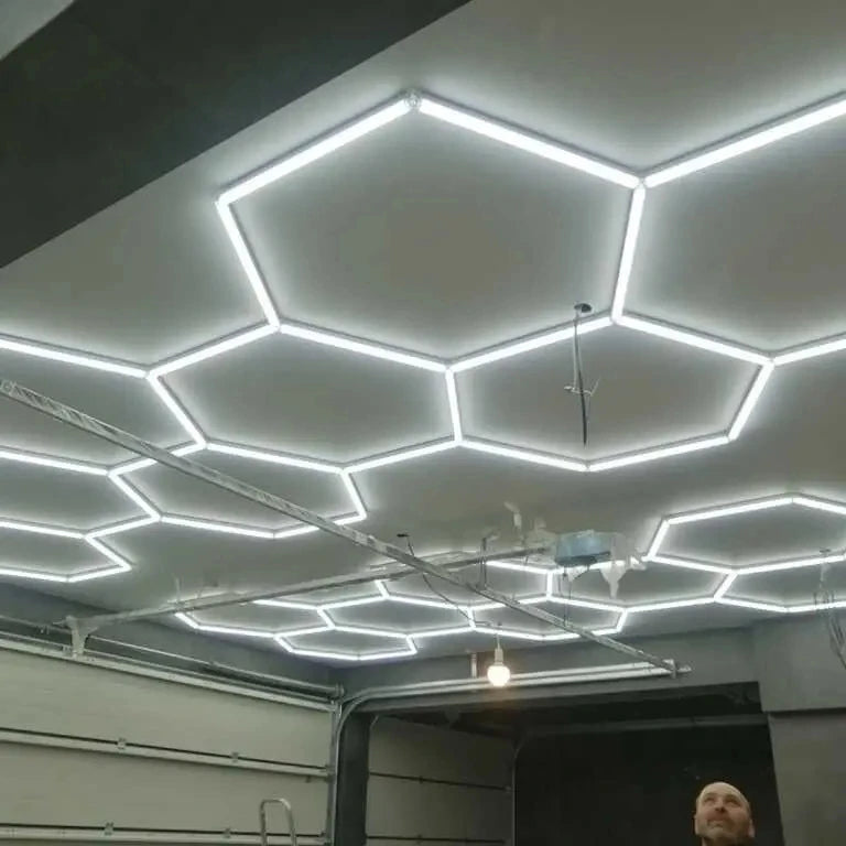 Honeycomb LED Light for Garage Auto Detailing Multiple Scenarios Available High Bright Diy Shape Design Hexagon Blender Light