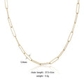 2020 Retro Baroque Style Gold Plated Stainless Steel  Paper Clip Chain Necklace for Woman