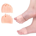 Gel Pads Silicone Forefoot Pads Beige One Size Comfortable Breathable Soft for Pain Relief & Foot Care
