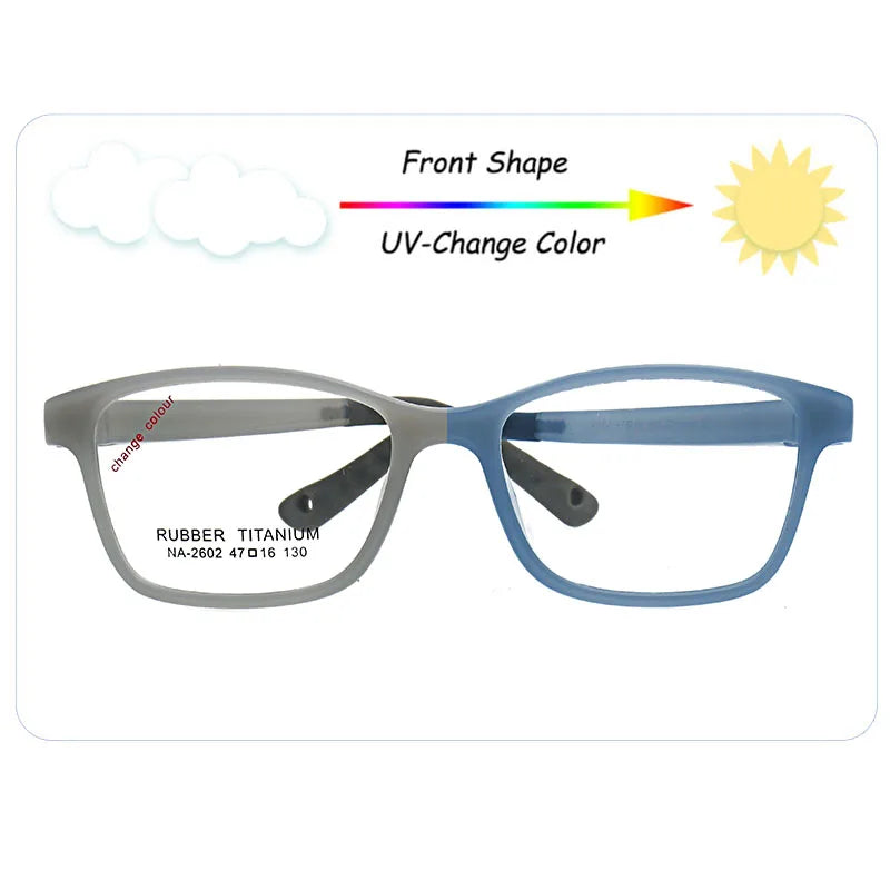 New Color-Changing Cycling Glasses Smart Frame Photochromic Optical Glasses for Chrild