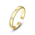 Fashion 18k Gold Wholesale Minimalist Rings 925 Sterling Silver Dainty Zircon Sparkles Star Rings Jewelry Women