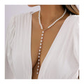Vintage Accessoires De Bijoux Round Bead Chain Beaded Collar Imitation Pearl Tassel Long Lariat Y Necklace Jewelry for Women