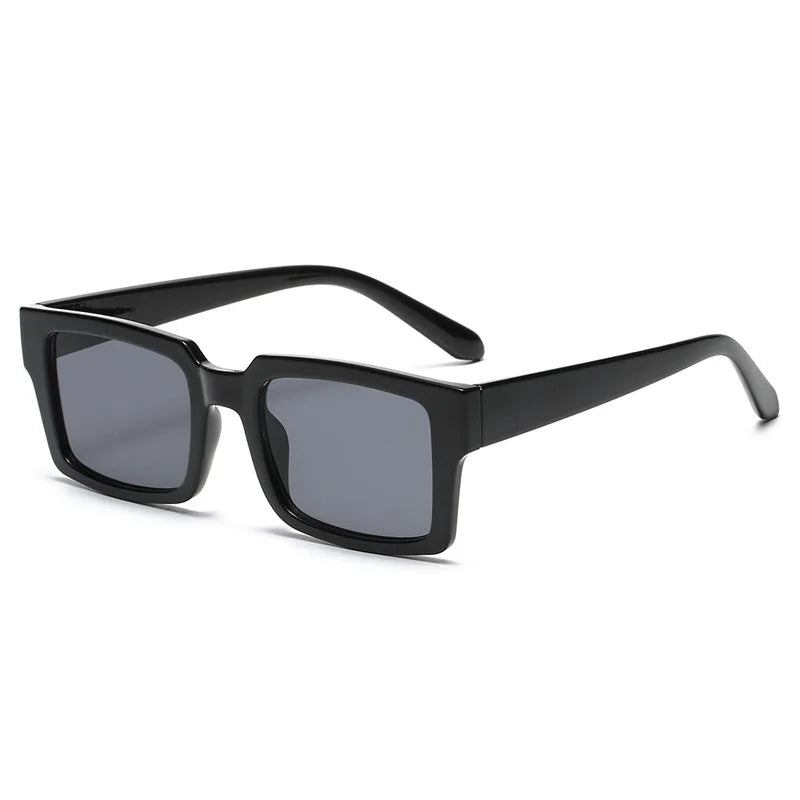 Hot Selling Plastic Sun Glasses Vintage Rectangle Sunglasses Women Man With Logo