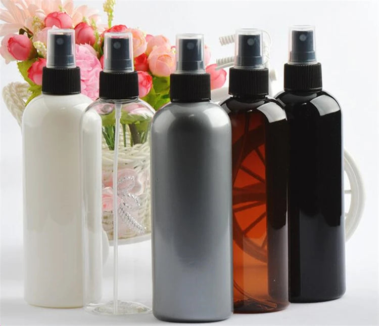 IBELONG Empty 10OZ Black White Amber Clear PET Pump Mist Spray Bottle 300ml with Plastic Mist Sprayer