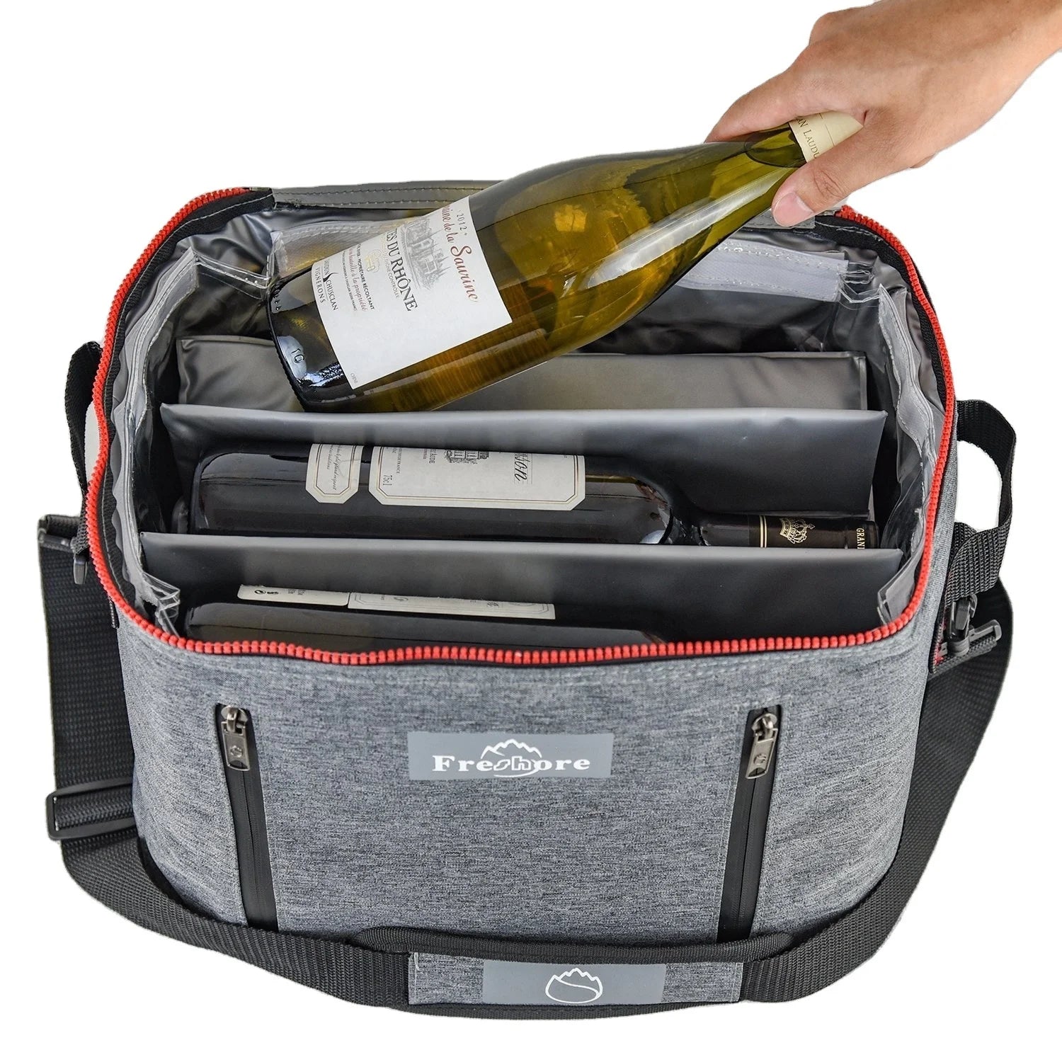 Waterproof Polyester Fashion 25L Car Travel & Outdoor Camping Cooler Backpack Soft Beach Ice Cooler Bag with Letter Pattern
