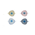 Evil Eye Copper Micro-set Colorful Diamond Charm Diy Full Zircon Bracelet Jewelry Accessories for Bracelet Making