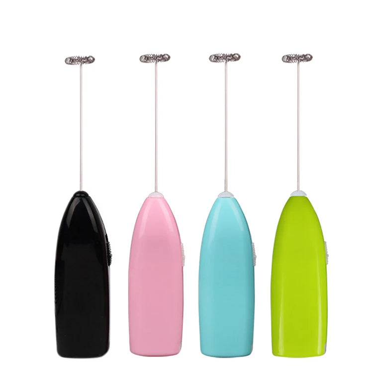 Stainless Steel Hand Blender Battery Operated Electric Milk Foamer Portable Coffee Mixer Coffee Mini Milk Frother