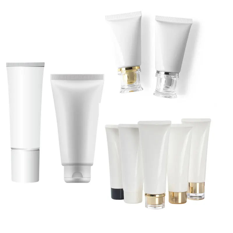 White Empty Cosmetic Tube with Soft Plastic and Aluminium 3ml to 350ml Capacity for Skin Care and Packaging
