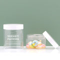 Cosmetics Packaging PET 250ml Plastic Jars 1oz-8oz Frosted White Lids with Hair Mask Slime Body Scrub Container