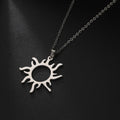 Sun Pendant Stainless Steel Necklace Fashion Jewelry Necklaces for Woman Men