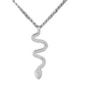 New 925 Sterling Silver Zircon  Snake Necklaces Pendant Fashion Sterling Silver Jewelry Statement for Women