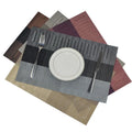 Washable Waterproof Simple Print square Soft Red Rose Gold Pvc Table Mat Placemat Set for Restaurant