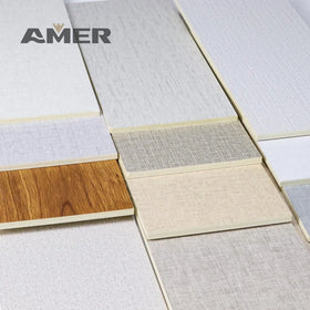 Amer Bamboo Charcoal Fiber Board Seamless Background Wall Hotel Kitchen Wall Panel Installation Carbon