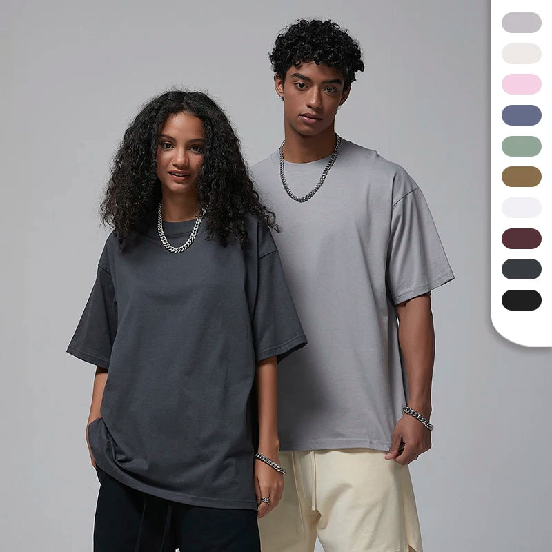 Summer Wearing 190 Gsm Cotton T Shirt for Men and Women Custom Printing and Tags Unisex Breathable Oversized T-shirts