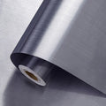Brushed Silver Gold Metal Film Self-Adhesive StickersWaterproof Oil Proof for Elevator Refrigerators Cabinet Doors