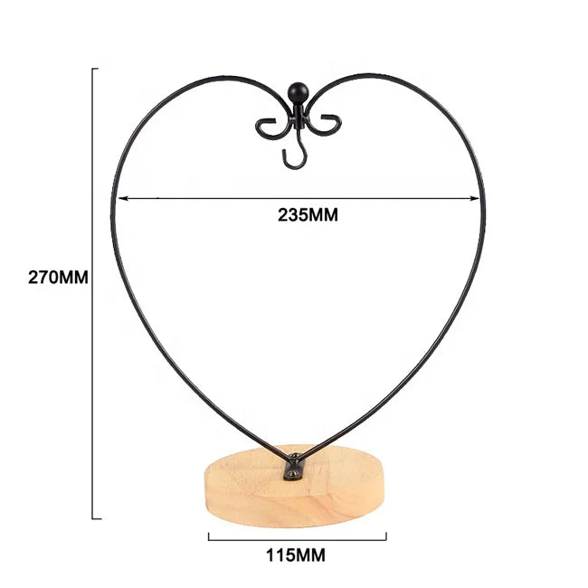 Factory Wholesale Stylish Heart Shaped Crystal Christmas Decorations Ornaments Ball Holder