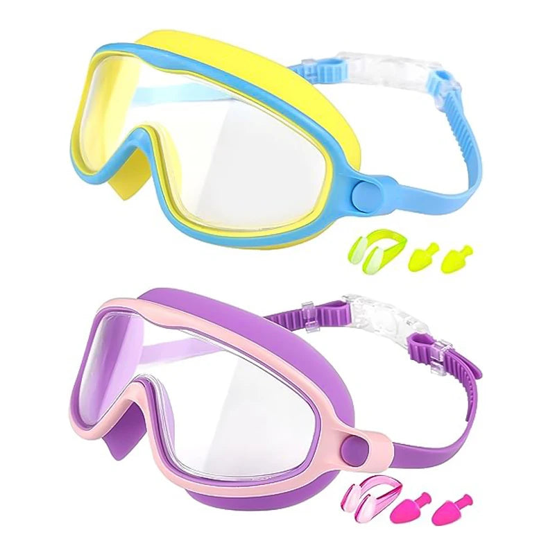 Large Frame Waterproof Anti-Fog Racing Goggles High-Definition Boys and Girls Swimming Glasses New Children's Swim Gear