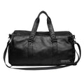 Super September Fashion PU Leather Zipper Closure Durable Unisex Sport Gym Travel Duffle Bag with Shoes Compartment
