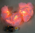 Battery Operated 10LED 2m Length Silk Rose Flower String Light for Christmasweddingpartyyard Decoration