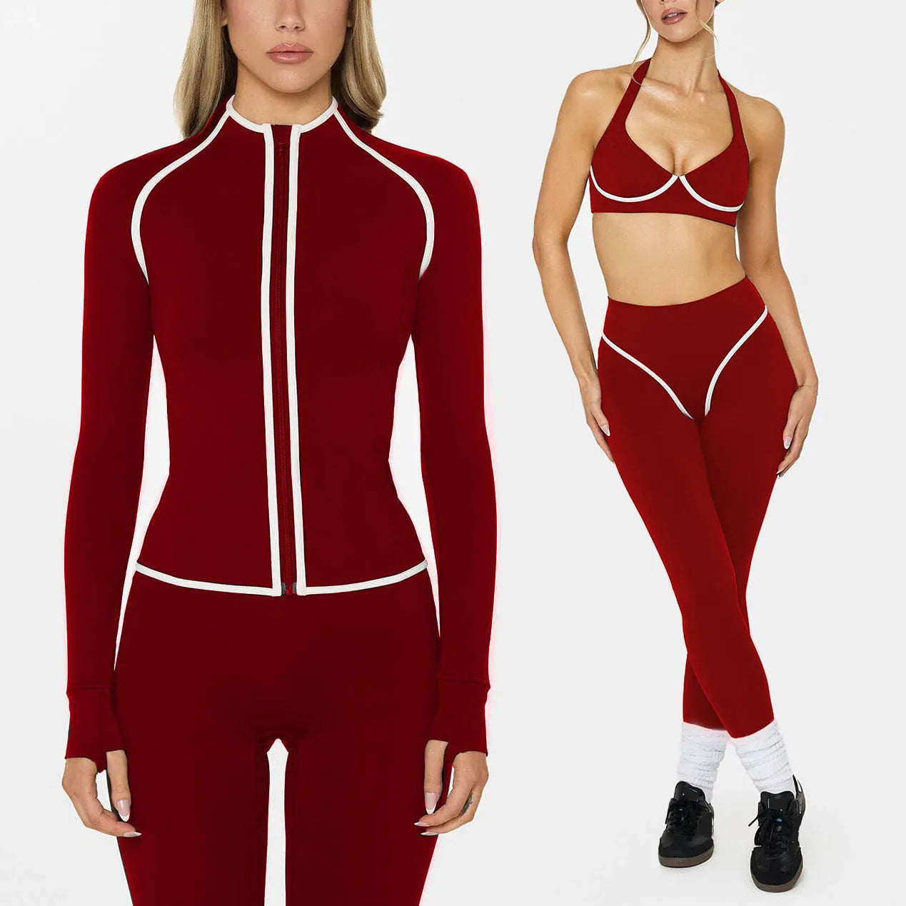 Sexy Fitness Workout Suits High Stretch Gym Set Ladies Quick Dry Yoga Set Lightweight Sports Set