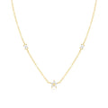 Fashion Necklaces 925 Sterling Silver Flower Diamond Necklaces Oval Zircon Gold Plated Necklace for Women