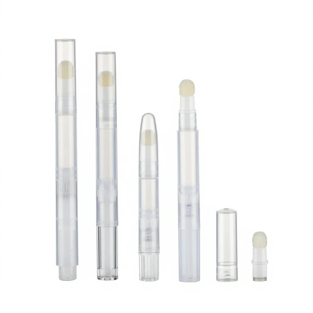 Empty Cosmetic Pen 1ml/2ml/4ml PP Plastic Transparent Screen Printing for Liquid Foundation Makeup Makeup Tools Loose Powder