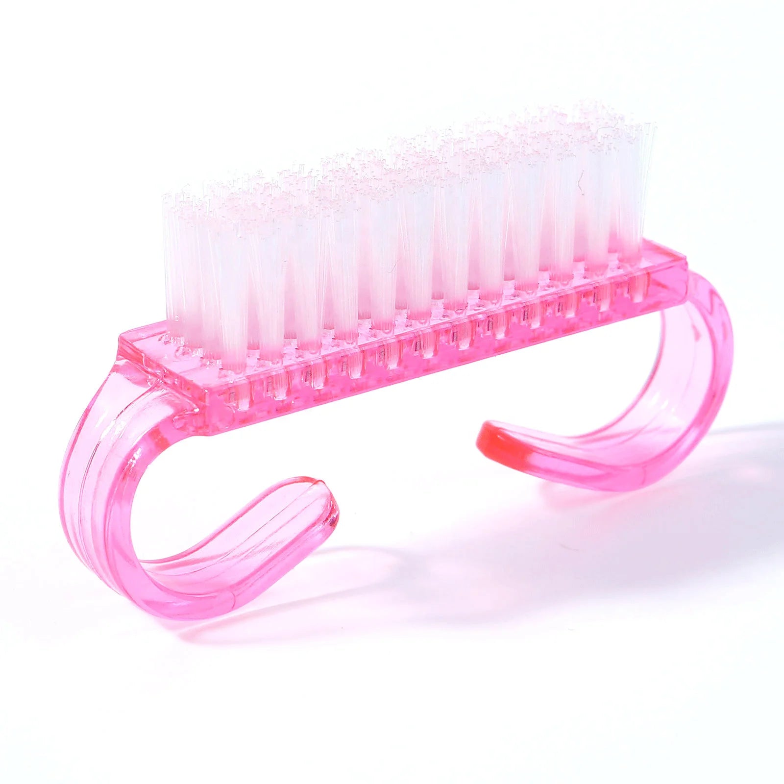 Cheap Nail Tools Supplies Manufacturer Small Horn Nail Cleaning Dust Brush Dust Plastic Make up Washing Art 1pc / Opp Bag 50pcs