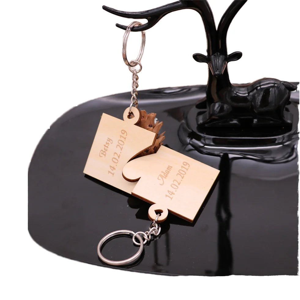 Factory Direct Wholesale Creative Can Be Customized Solid Wood Key Chain Home Key Chain