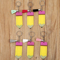 Wholesale Teacher Appreciation Gift Pencil Acrylic Tassel Keychain