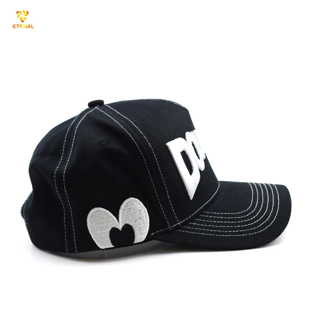 100% Cotton Twill/Dobby/Poplin 5 Panel Custom Design 3D Embroidered Fruit a Frame Baseball Cap