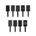 Tamax NAB049 9pcs Black Nail Magnetic Rod Stick Super Magnetic for Cat Eye Gel Polish Decoration DIY Nail Art Tool Set