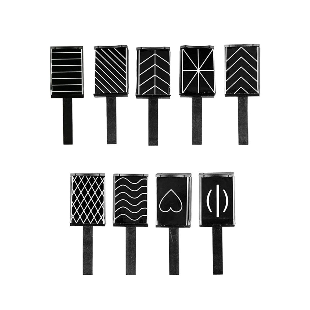 Tamax NAB049 9pcs Black Nail Magnetic Rod Stick Super Magnetic for Cat Eye Gel Polish Decoration DIY Nail Art Tool Set