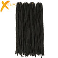 X-TRESS Straight 2# Afro Pre Stretched Synthetic Braiding Hair Bundle for Women Daily Heat Resistant Crochet Braid Hair Supplier