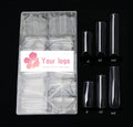500pcs XXXL Extra Long ABS False Nail Tips Square Natural Half Full Cover No C Curve Straight Square Nail Tips
